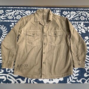 American Eagle Outfitters Men's Khaki Shirt Jacket